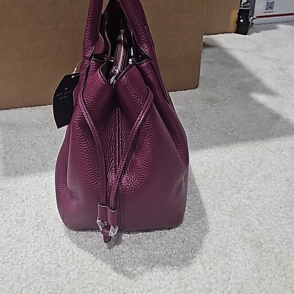 Kate Spade Blackberry Preserves Dumpling Large Red Purple Satchel Crossbody - Picture 8 of 9